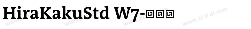 HiraKakuStd W7字体转换